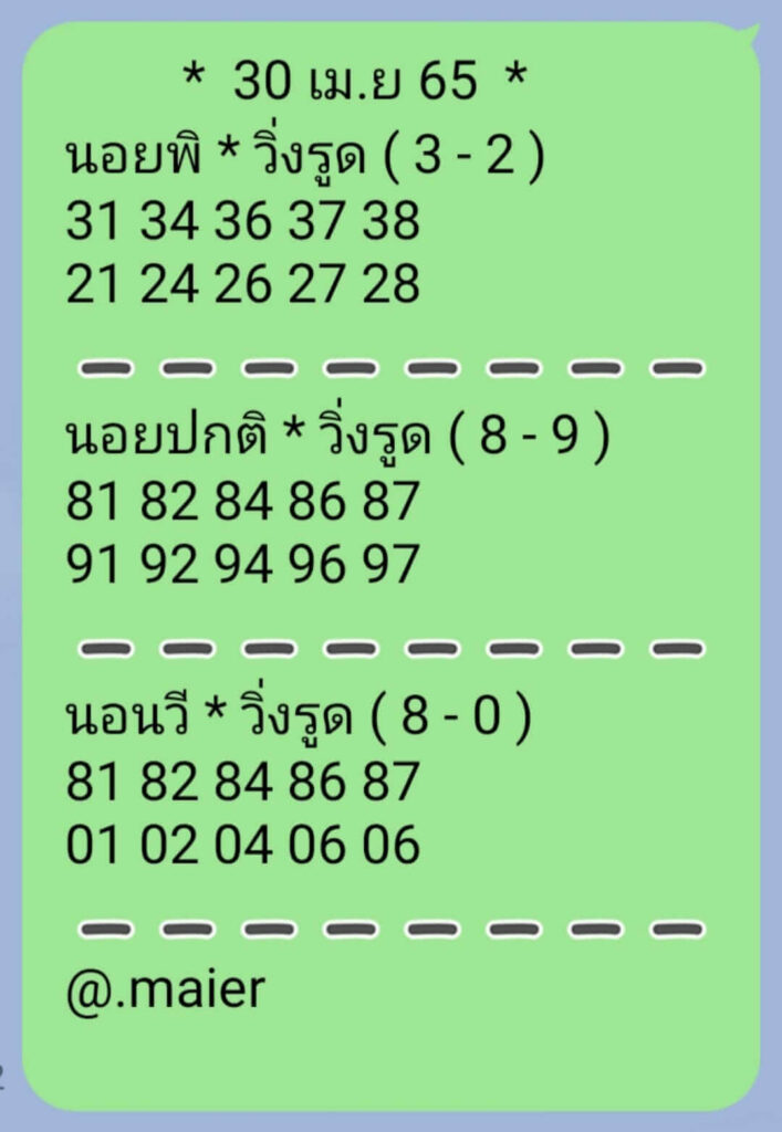 แนวทางหวยฮานอย 30/4/65 ชุดที่ 9