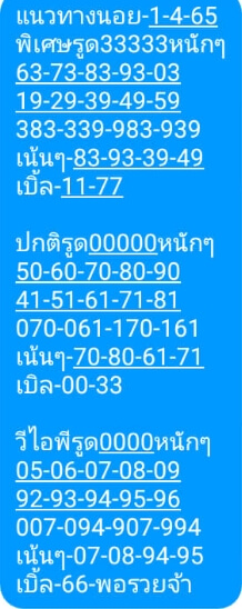 แนวทางหวยฮานอย 1/4/65 ชุดที่ 3