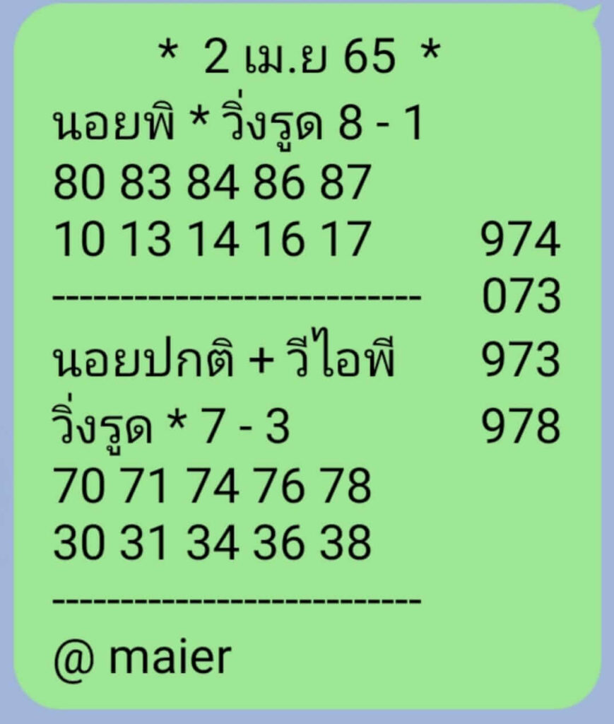 แนวทางหวยฮานอย 2/4/65 ชุดที่ 8