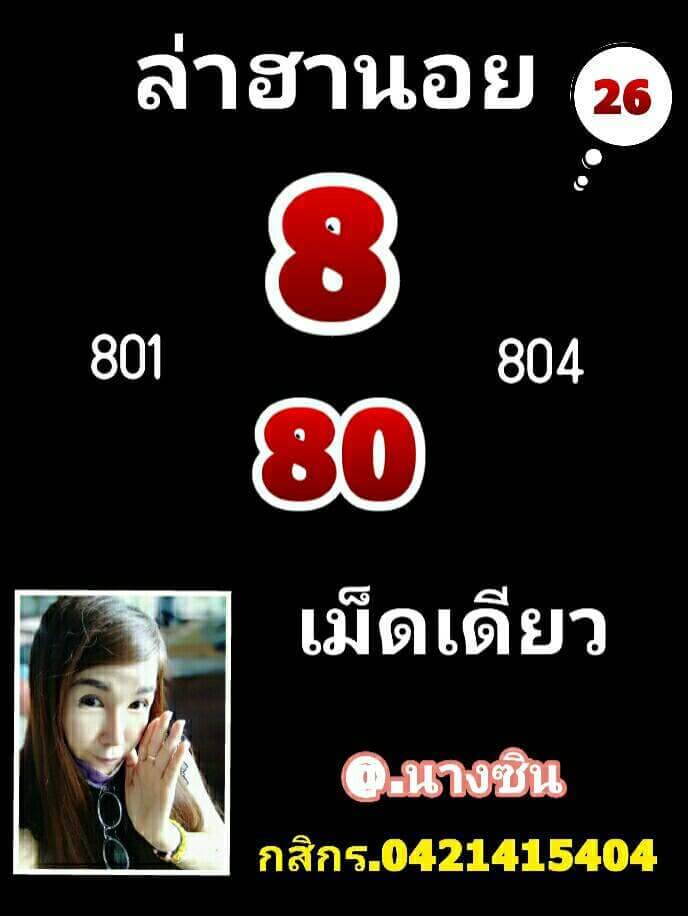 แนวทางหวยฮานอย 26/4/65 ชุดที่ 3