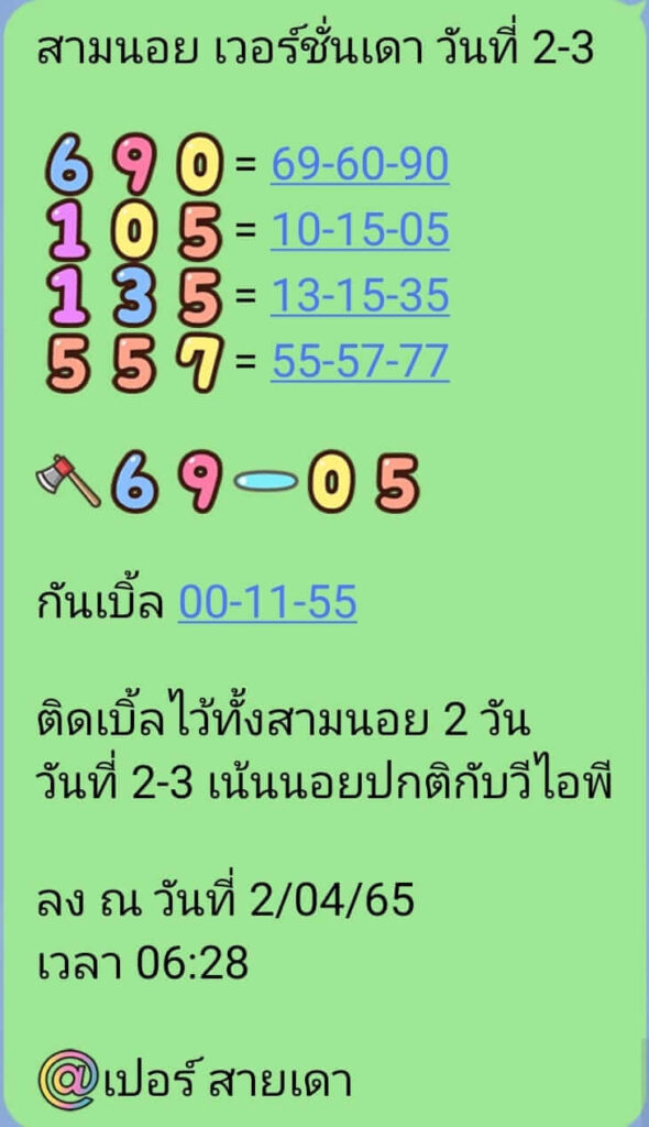 แนวทางหวยฮานอย 2/4/65 ชุดที่ 9