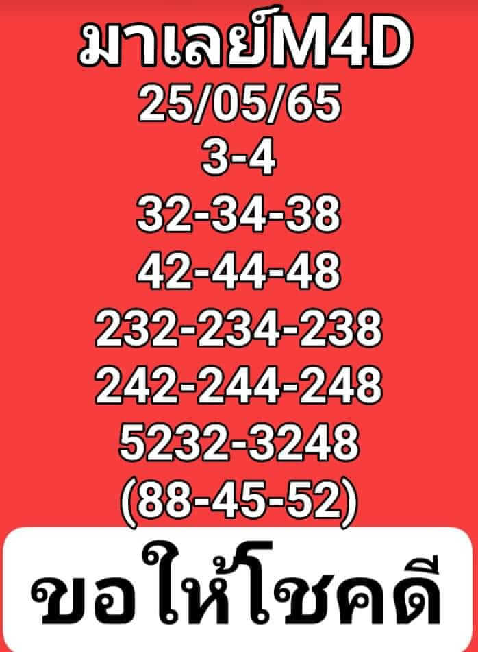 หวยมาเลย์วันนี้ 25/5/65 ชุดที่ 8