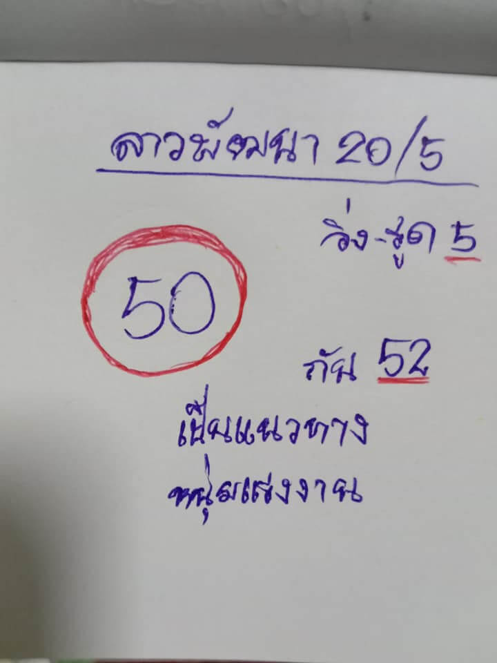 แนวทางหวยลาว 20/5/65 ชุดที่ 1