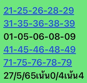 หวยหุ้นวันนี้ 27/5/65 ชุดที่ 6