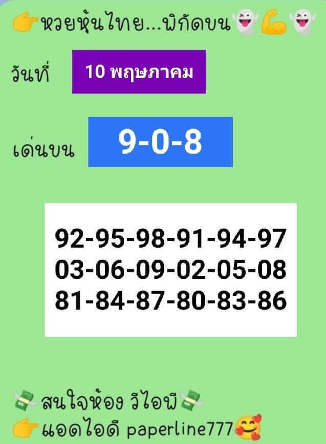 หวยหุ้นวันนี้ 10/5/65 ชุดที่ 6