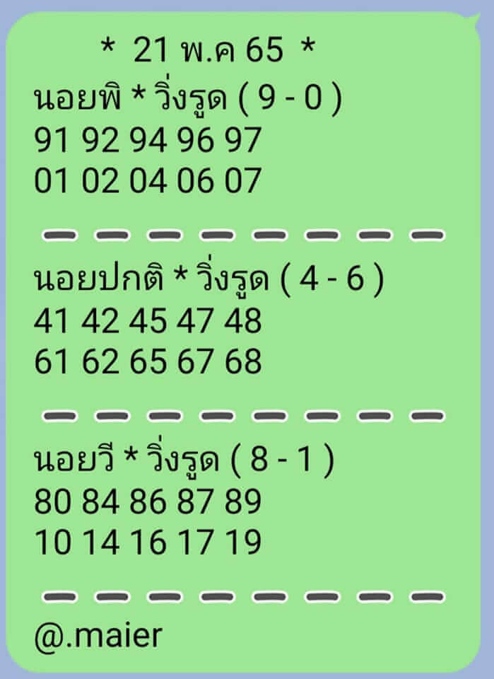 แนวทางหวยฮานอย 21/5/65 ชุดที่ 4