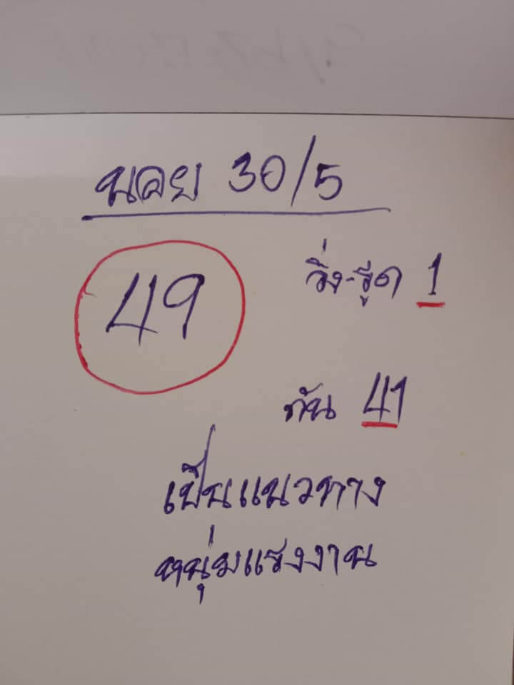 แนวทางหวยฮานอย 30/5/65 ชุดที่ 1