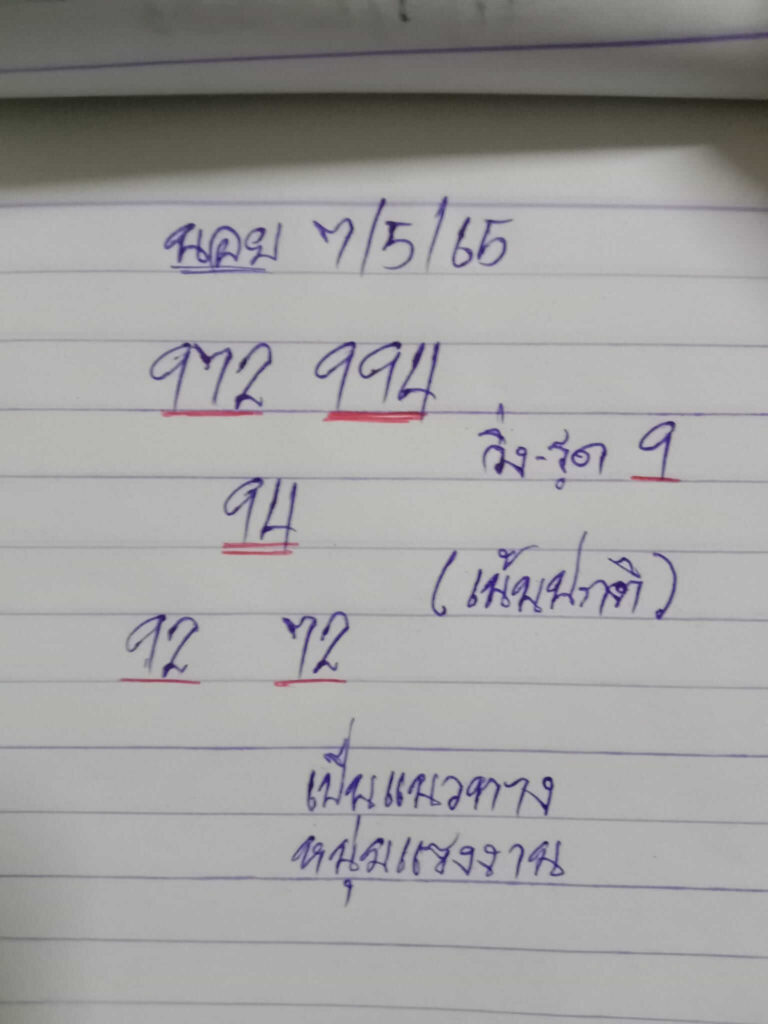 แนวทางหวยฮานอย 7/5/65 ชุดที่ 2