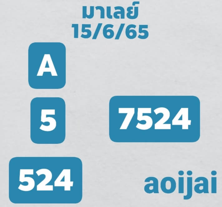 หวยมาเลย์วันนี้ 15/6/65 ชุดที่ 5