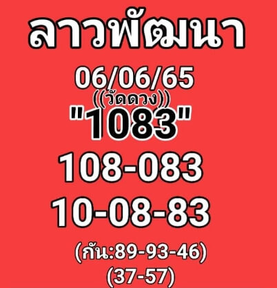 แนวทางหวยลาว 6/6/65 ชุดที่ 9