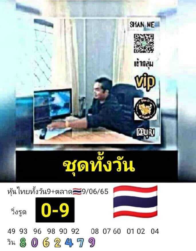 หวยหุ้นวันนี้ 9/6/65 ชุดที่ 7