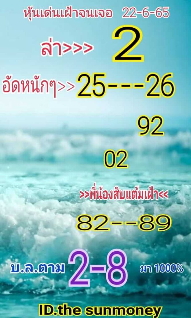 หวยหุ้นวันนี้ 22/6/65 ชุดที่ 3