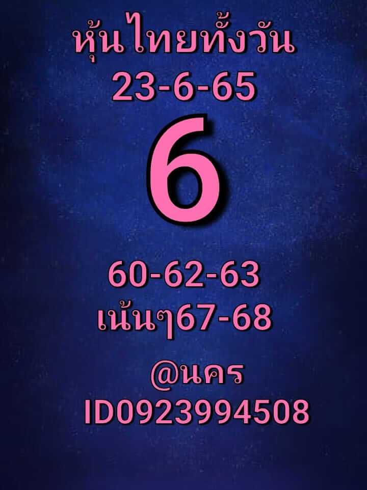 หวยหุ้นวันนี้ 23/6/65 ชุดที่ 1