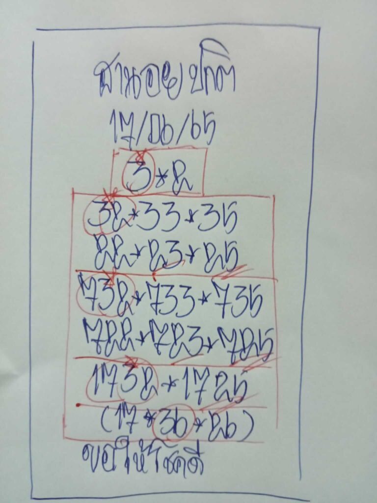 แนวทางหวยฮานอย 17/6/65 ชุดที่ 10