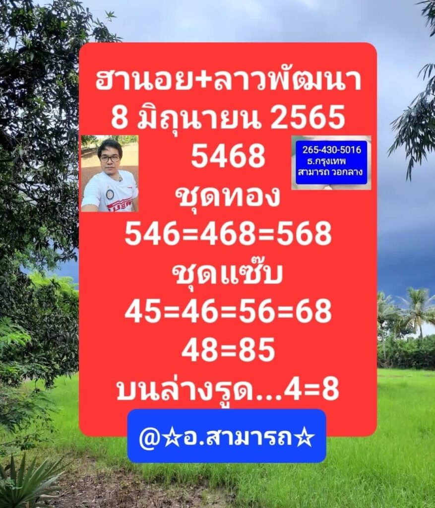 แนวทางหวยฮานอย 8/6/65 ชุดที่ 9