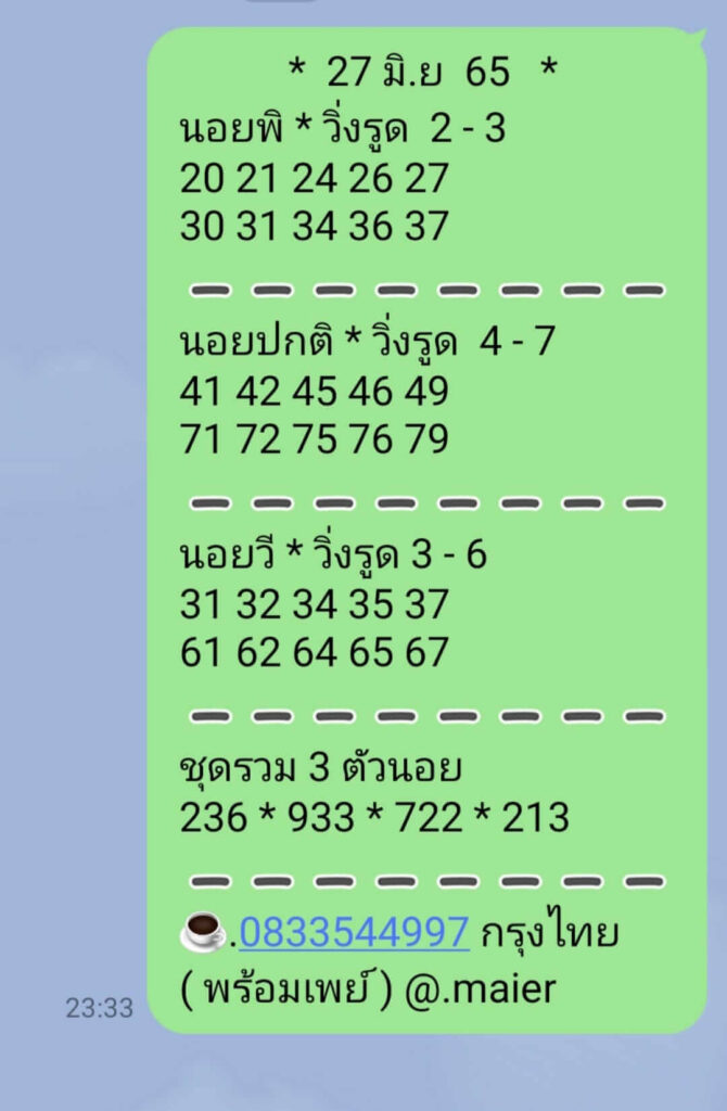 แนวทางหวยฮานอย 27/6/65 ชุดที่ 6