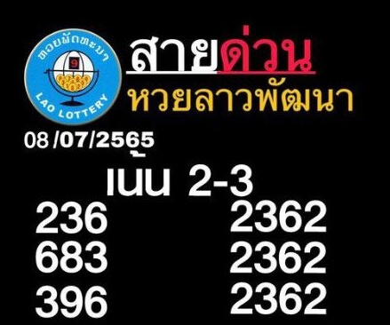 แนวทางหวยลาว 8/7/65 ชุดที่ 1 