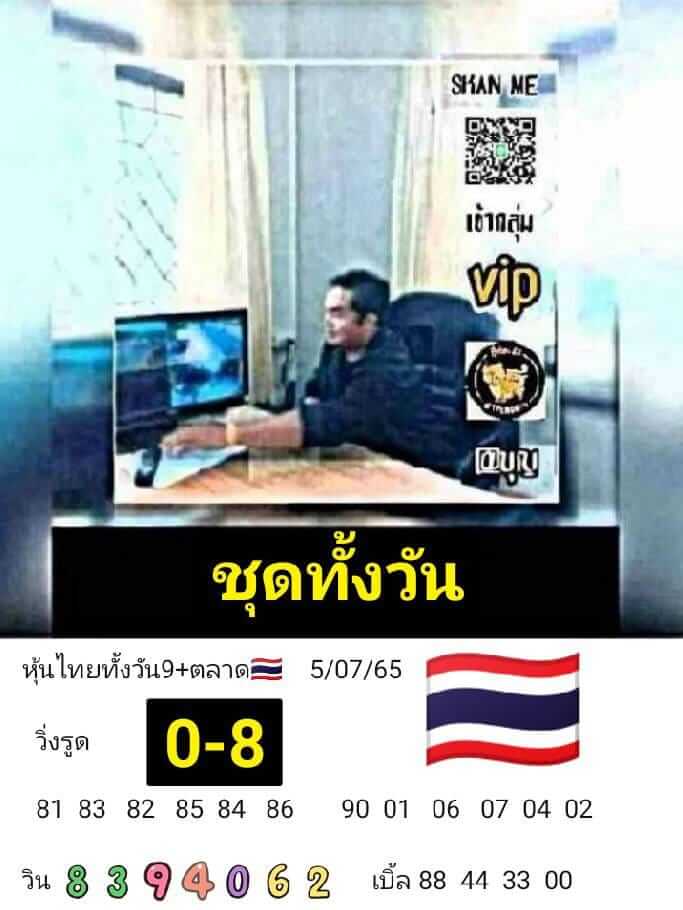 หวยหุ้นวันนี้ 5/7/65 ชุดที่ 1