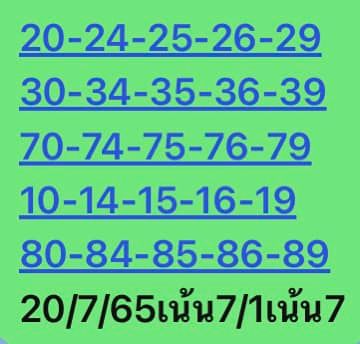 หวยหุ้นวันนี้ 20/7/65 ชุดที่ 2