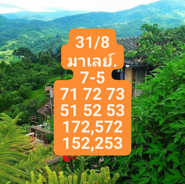 หวยมาเลย์วันนี้ 31/8/65 ชุดที่ 2