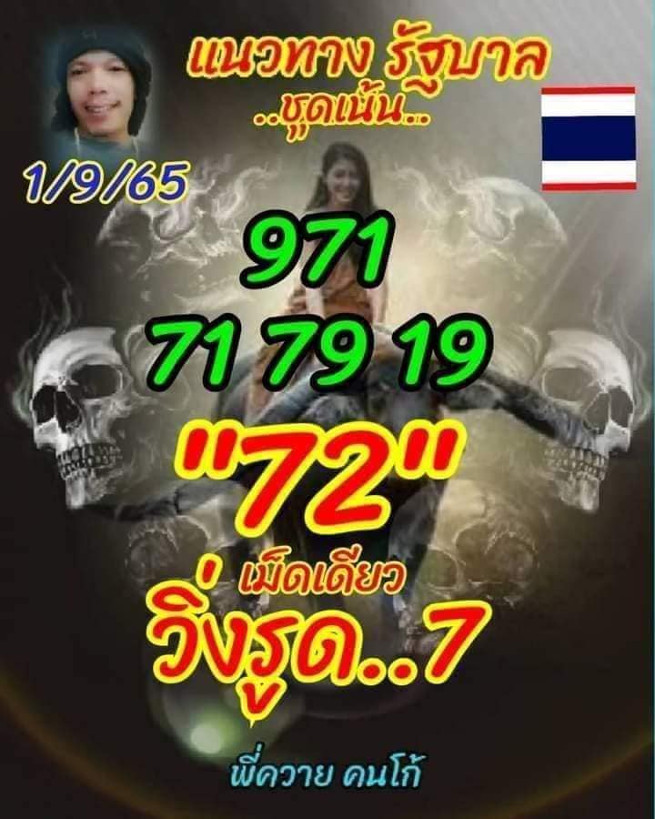 หวยลูกพ่อวิษณุกรรม 1/9/65