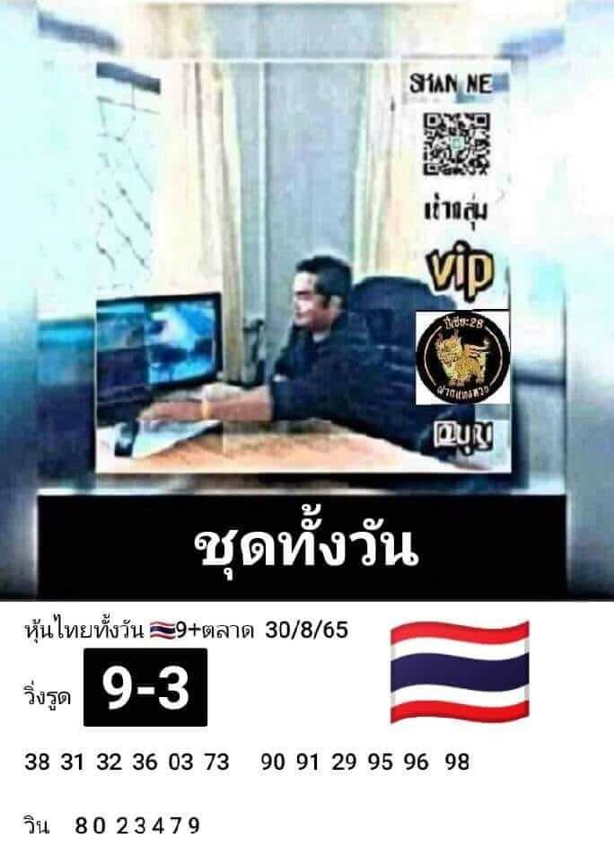 หวยหุ้นวันนี้ 30/8/65 ชุดที่ 1