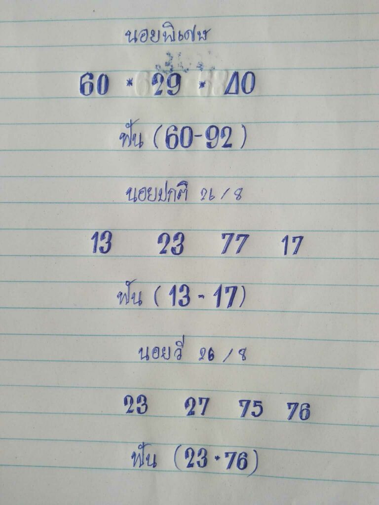 แนวทางหวยฮานอย 26/8/65 ชุดที่ 3