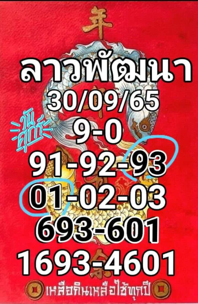 แนวทางหวยลาว 30/9/65 ชุดที่ 3