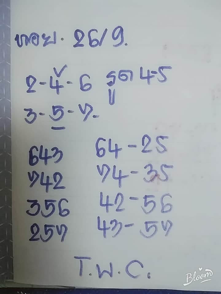 แนวทางหวยฮานอย 26/9/65 ชุดที่ 8