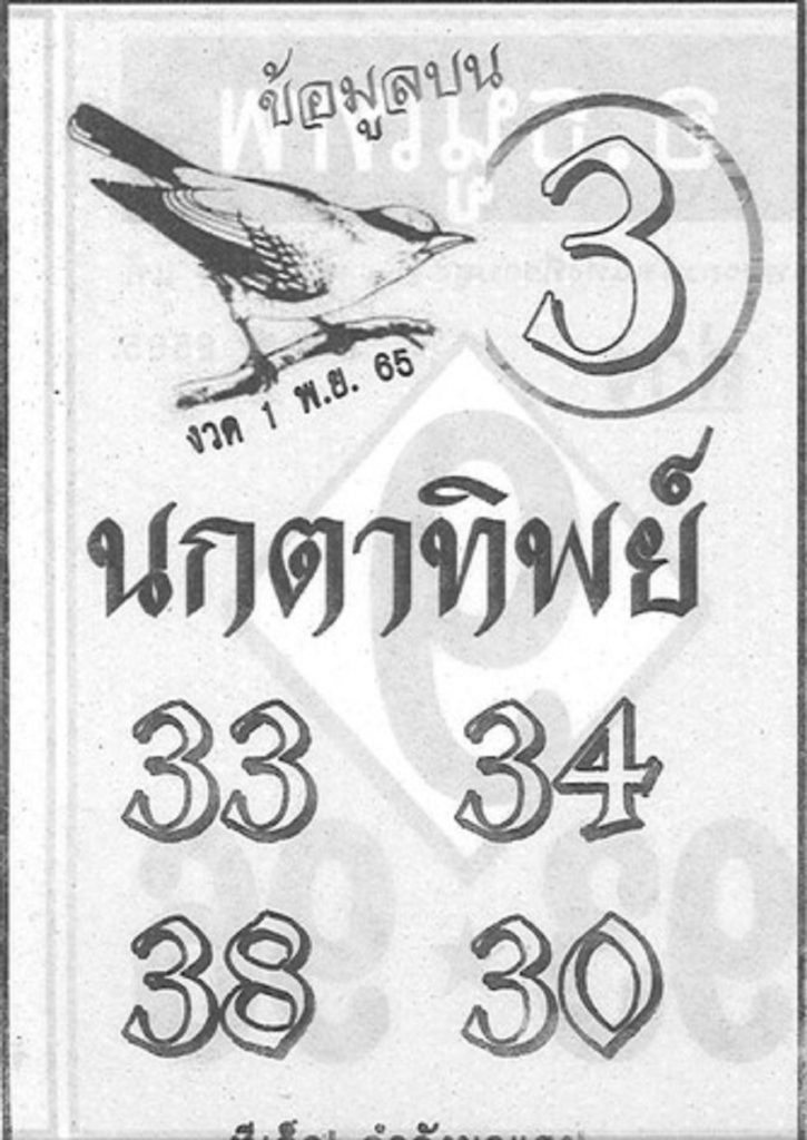 หวยนกตาทิพย์ 1/11/65