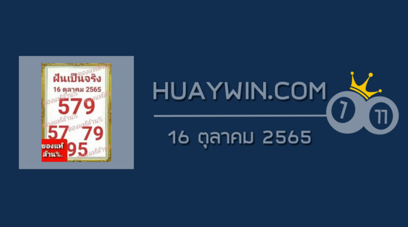 หวยฝันเป็นจริง 16/10/65