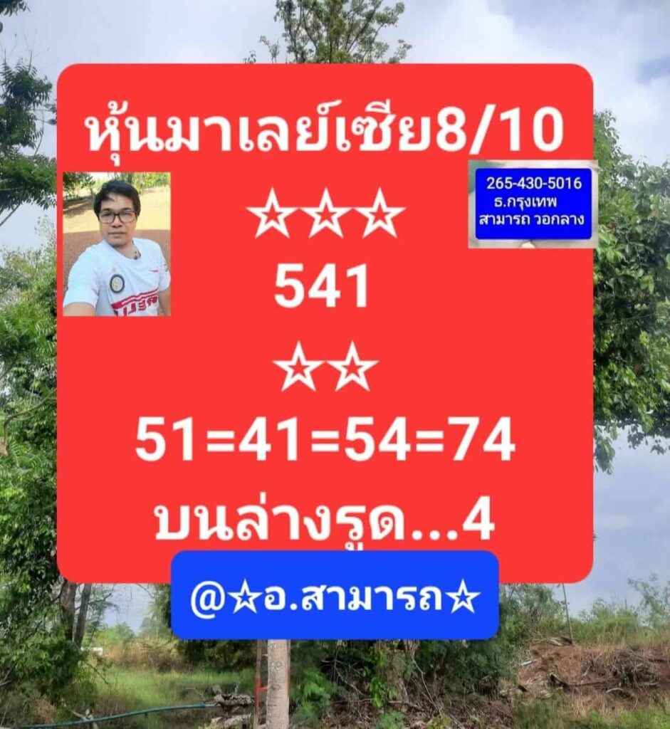 หวยมาเลย์วันนี้ 8/10/65 ชุดที่ 9