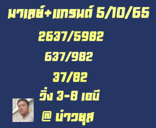 หวยมาเลย์วันนี้ 5/10/65 ชุดที่ 7