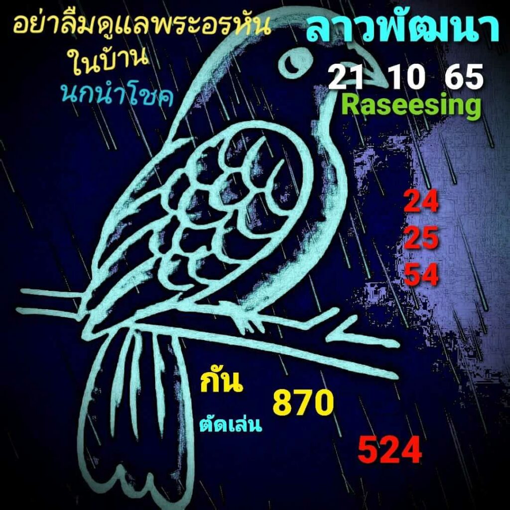 แนวทางหวยลาว 21/10/65 ชุดที่ 8