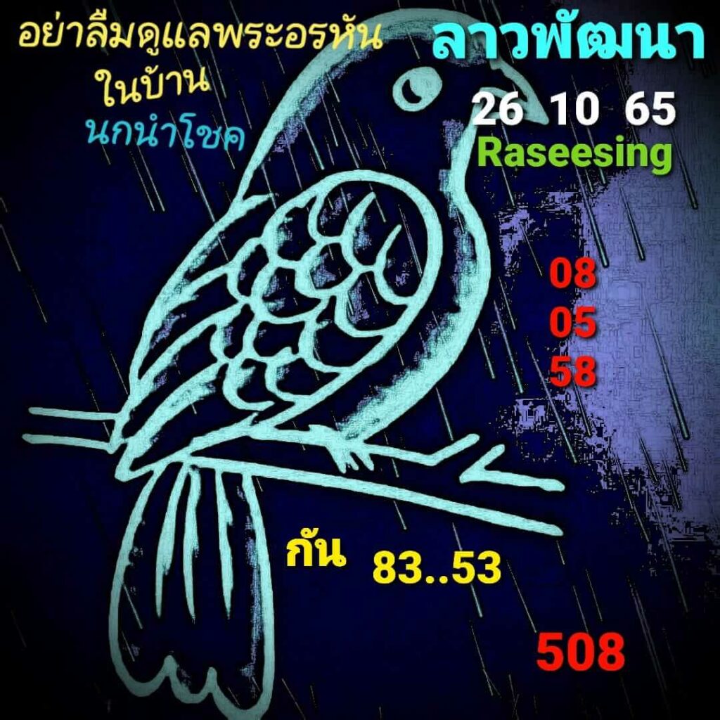 แนวทางหวยลาว 26/10/65 ชุดที่ 8