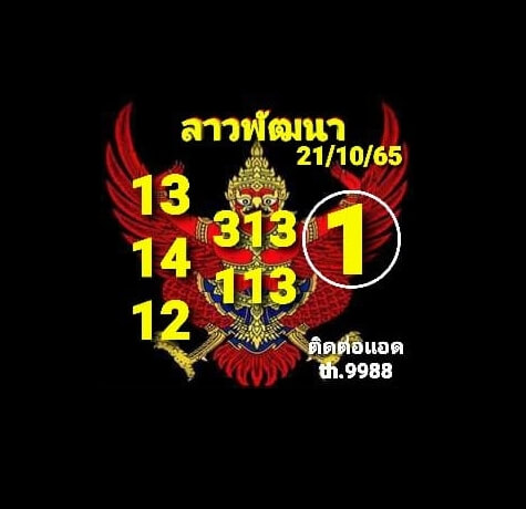 แนวทางหวยลาว 21/10/65 ชุดที่ 6