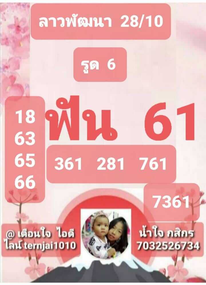 แนวทางหวยลาว 28/10/65 ชุดที่ 5