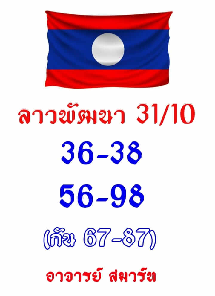 แนวทางหวยลาว 31/10/65 ชุดที่ 4