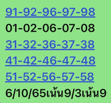 หวยหุ้นวันนี้ 6/10/65 ชุดที่ 10