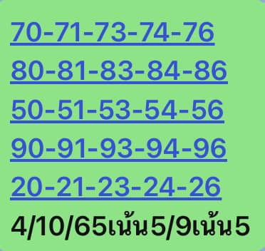 หวยหุ้นวันนี้ 4/10/65 ชุดที่ 2