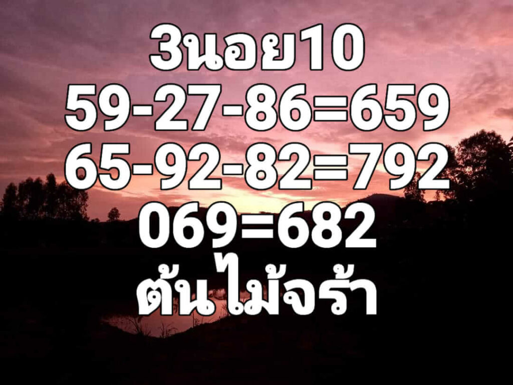 แนวทางหวยฮานอย 10/10/65 ชุดที่ 6