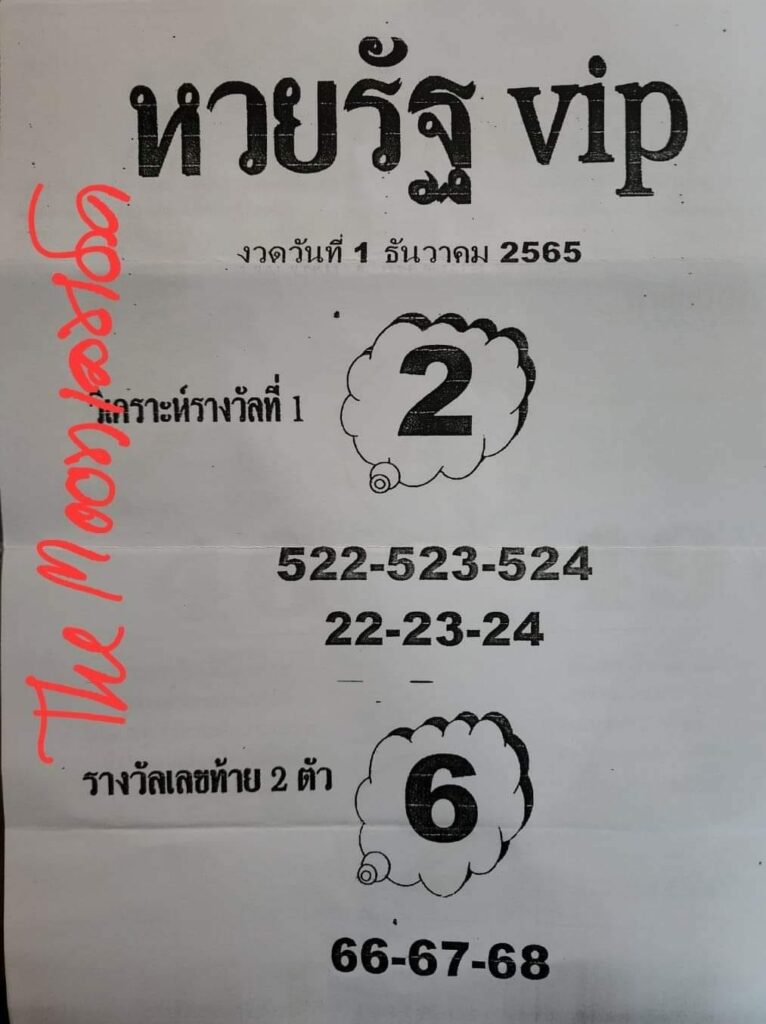 หวยรัฐ VIP 1/12/65