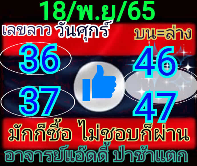 แนวทางหวยลาว 18/11/65 ชุดที่ 3