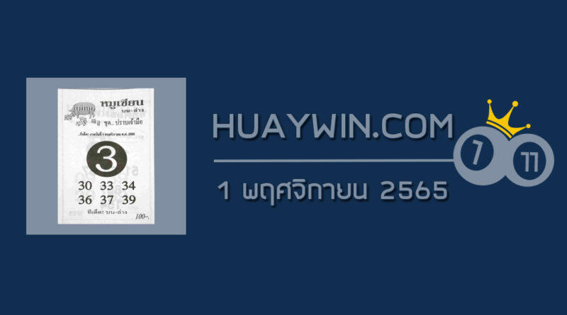 หวยหมูเซียน 1/11/65