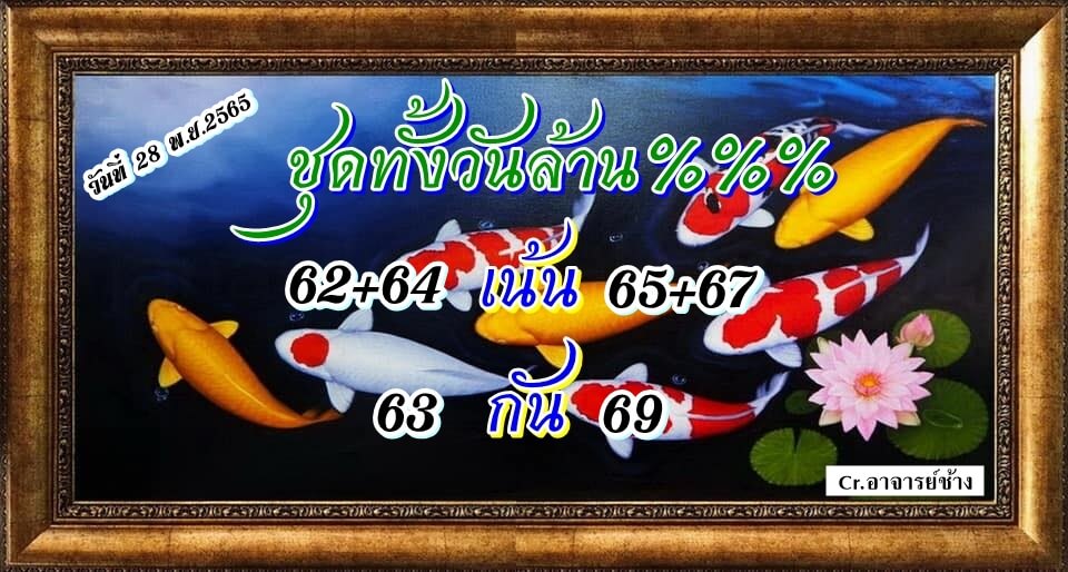 หวยหุ้นวันนี้ 28/11/65 ชุดที่ 7