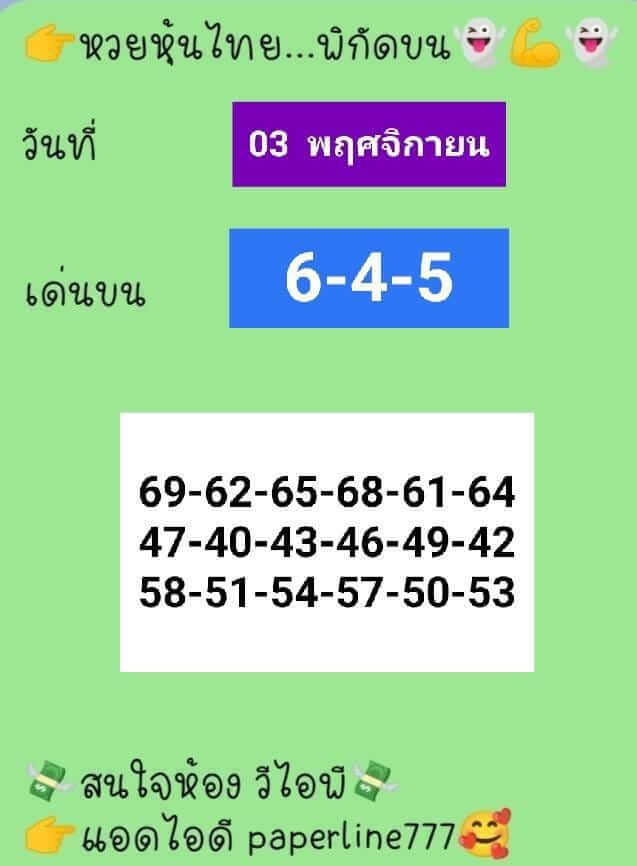 หวยหุ้นวันนี้ 3/11/65 ชุดที่ 1