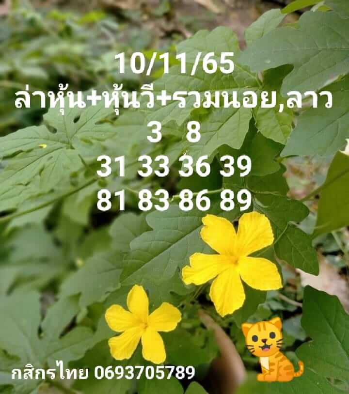 แนวทางหวยฮานอย 10/11/65 ชุดที่ 2