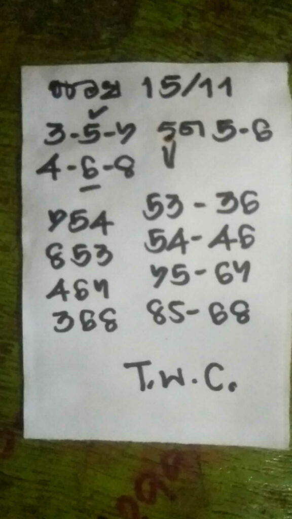 แนวทางหวยฮานอย 15/11/65 ชุดที่ 5