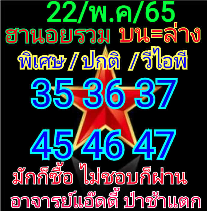 แนวทางหวยฮานอย 22/11/65 ชุดที่ 1