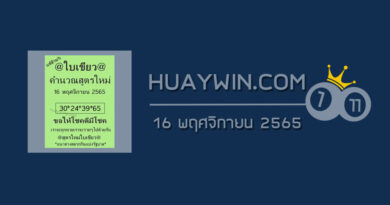 หวยใบเขียว 16/11/65